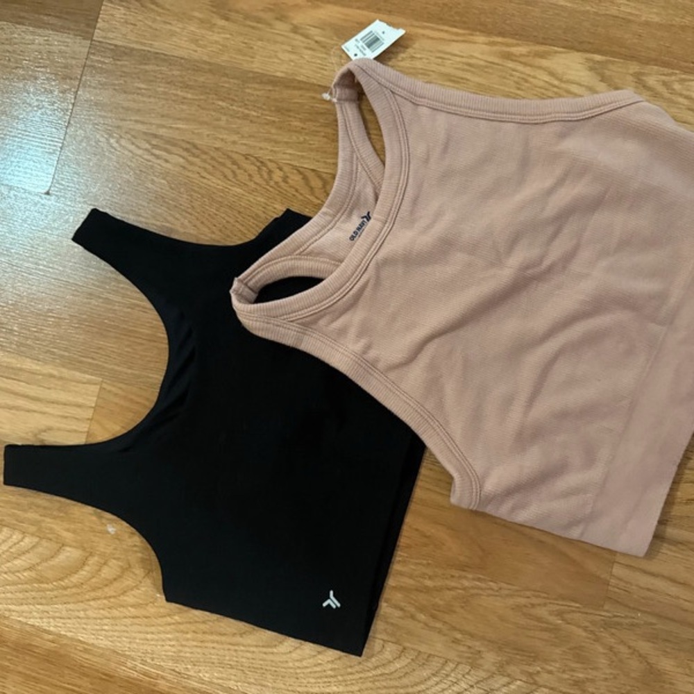 Girls Black and Pink Tank Tops size 12